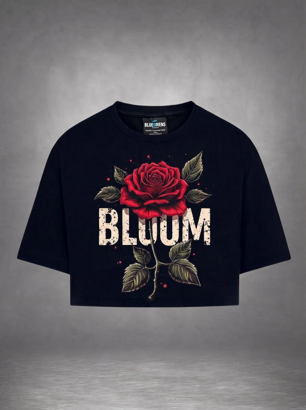 "Bloom" Oversized Cropped  |  Heavyweight Black
