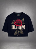 "Bloom" Oversized Cropped  |  Heavyweight Black